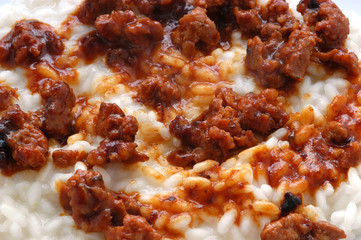 Arroz y salchicha Rice and sausage