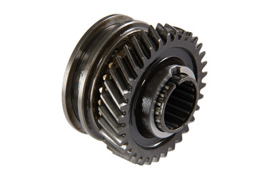 Metallic gear (isolated)