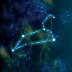 Leo constellation and symbol