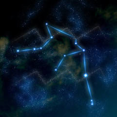 Aquarius constellation and symbol