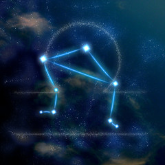 Libra constellation and symbol