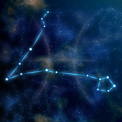 Pisces constellation and symbol