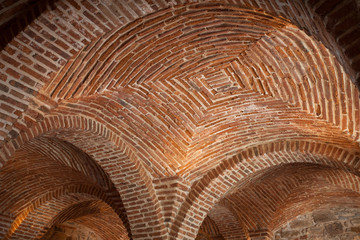 Fototapeta premium Arabic brick vault in Bujaco tower, Caceres, Spain