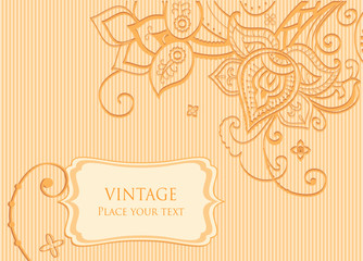 Floral background decorative indian style flowers