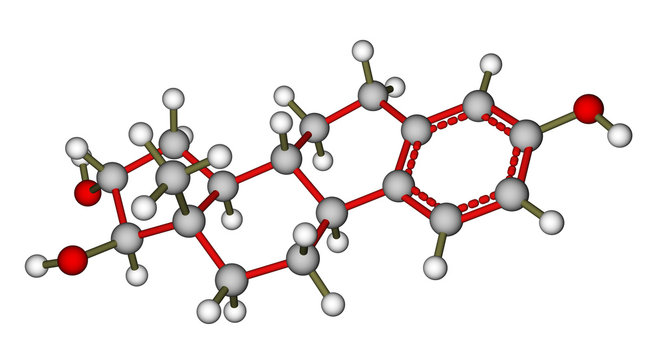 Sex Hormone Estriol Molecule