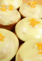 muffins with orange stars