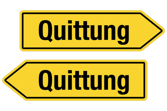 2 Pfeilschider gelb QUITTUNG