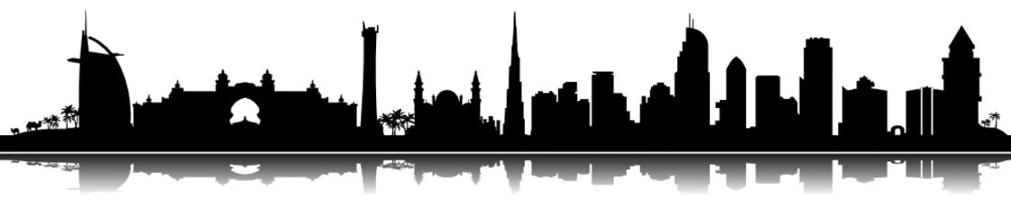 Fototapeta premium Dubai Skyline Spieglung