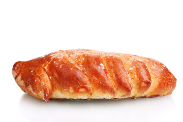 tasty sweet bun isolated on white