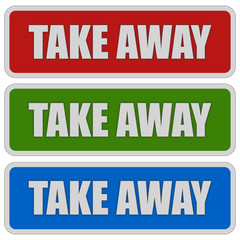 3 Sticker rgb oc TAKE AWAY