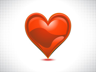abstract shiny red heart