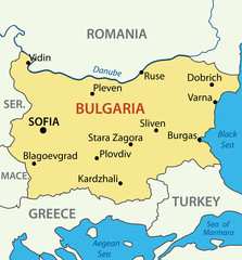 vector map - Republic of Bulgaria