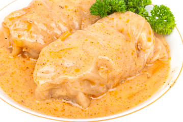 Meat in cabbage sheet