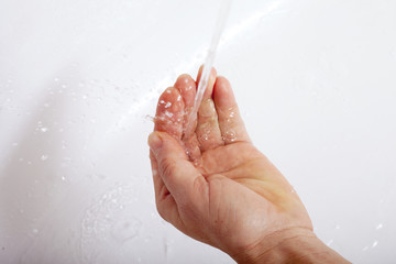 Fototapeta premium Hand and water.