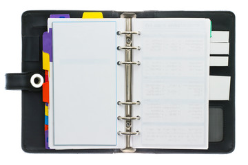 Open blank Personal Organizer.