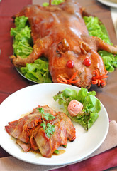 BBQ pork in china restaurant