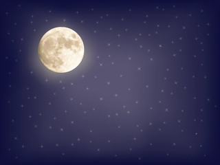 Fototapeta na wymiar abstrakcyjne tło starry z pełną ilustracji wektorowych księżyc