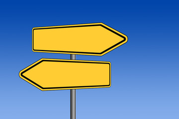 Umleitungsschilder leer