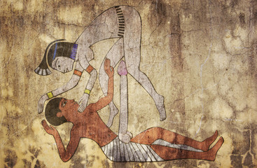 ancient Egypt - erotic drawing looks like fresco