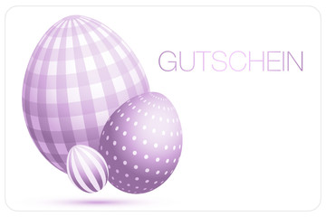 Gutschein 3 Ostereier lila