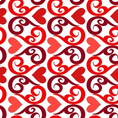 Seamless ornament love pattern