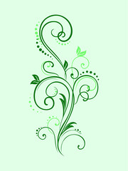 Растительный орнамент, зеленый