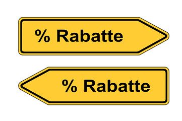 Umleitungsschild links rechts Rabatte