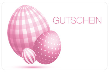 Gutschein 3 Ostereier rosa
