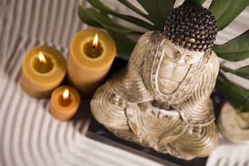Buddha closeup, religion concept
