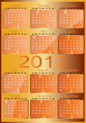 Vector 2012 Calendar