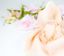 Romantische Deko als Karte