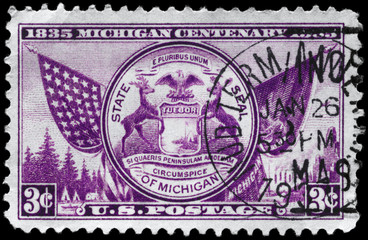 USA - CIRCA 1935 Michigan State Seal