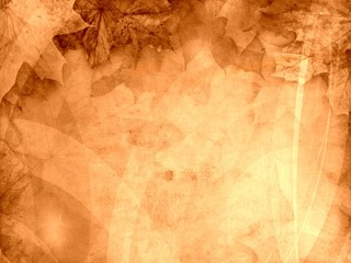 autumn leaves on abstract texture