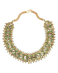 traditional diamond studded gold jewelry, Rajasthan, India