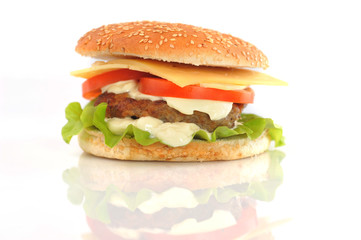 hamburger with cutlet