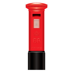 Red Mail Box - England London - Icon - detailed isolated vector - 38529039