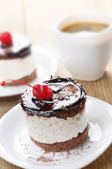 Cake and coffee cup