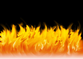 Fire with black background vector