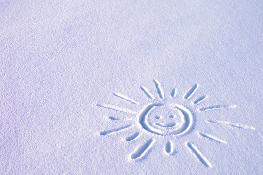 Słoneczko na śniegu