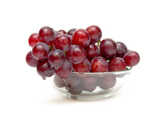 Grapes on white background