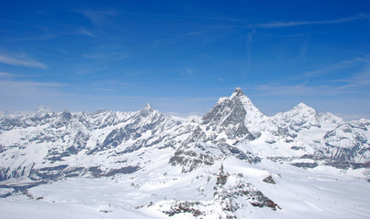 Panoramic view from Matterhorn, Switzerland