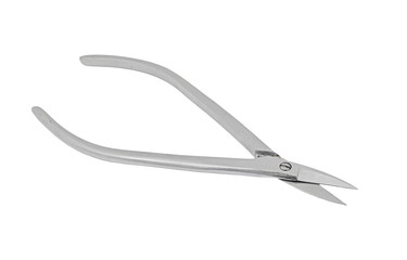 Old surgical scissors, isolated on white background