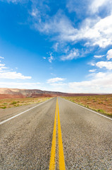 Lonely road in a summer day