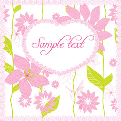 vector card with flowers