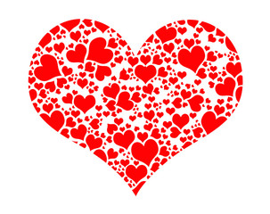 red hearts