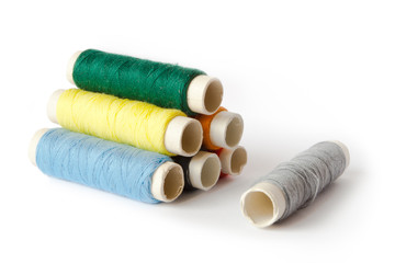 Sewing thread isolated