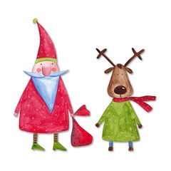 Santa Claus and reindeer - 38540258