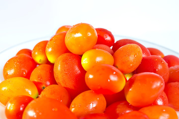 close up of small tomato