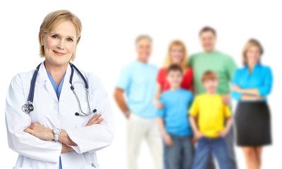 Fototapeta premium Family doctor and patients.