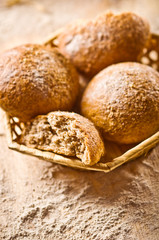 Buns in wicker